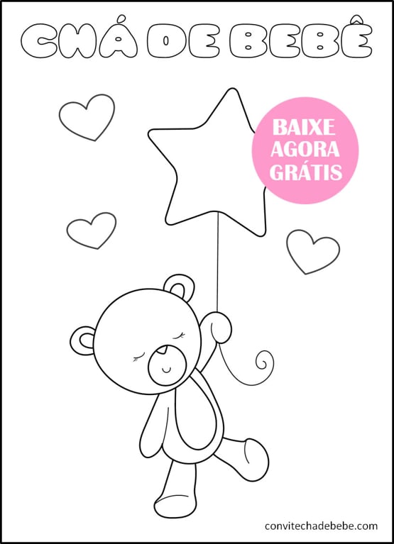 chá de bebê desenhos para crianças