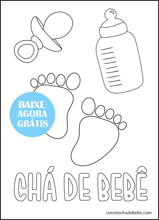 desenhos educativos chá de bebê