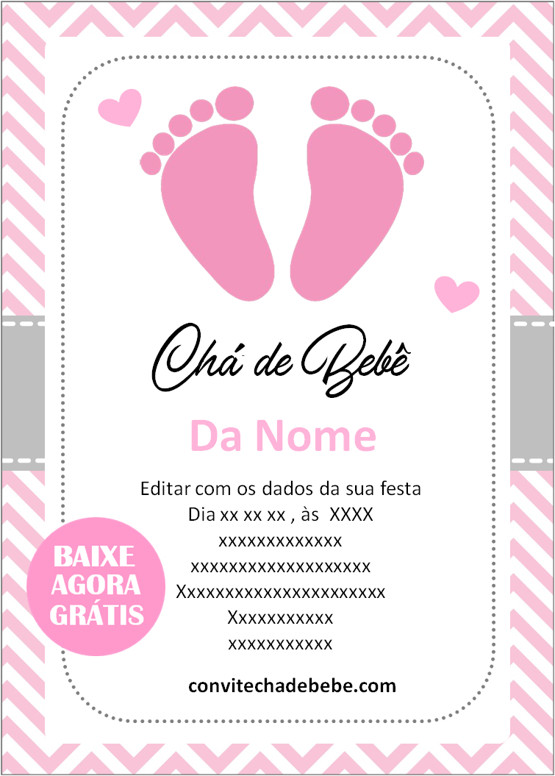 convite chá de bebê online